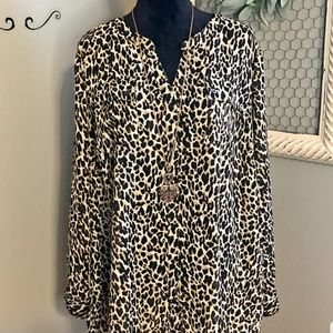 Lane Bryant leopard blouse